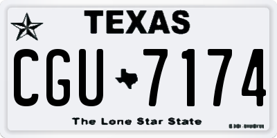 TX license plate CGU7174