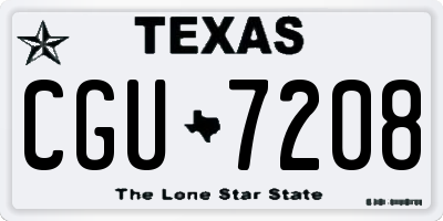 TX license plate CGU7208