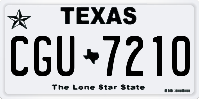TX license plate CGU7210