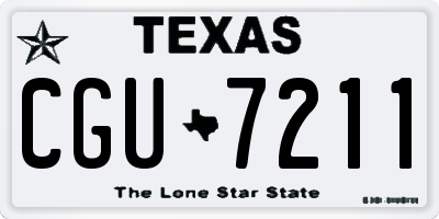 TX license plate CGU7211