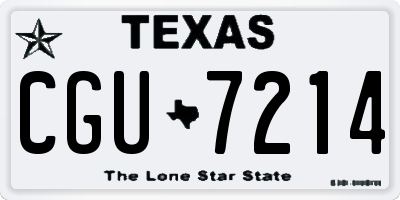 TX license plate CGU7214