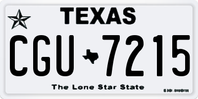 TX license plate CGU7215