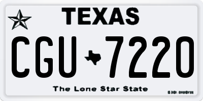 TX license plate CGU7220