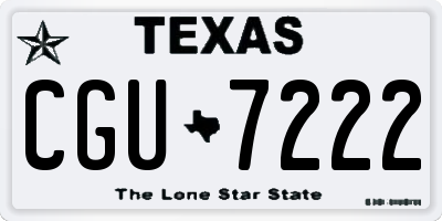 TX license plate CGU7222