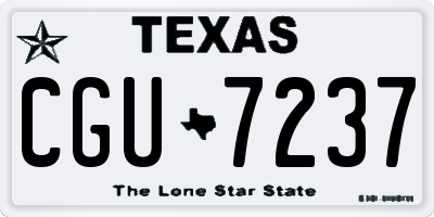 TX license plate CGU7237