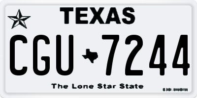 TX license plate CGU7244