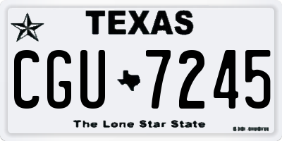 TX license plate CGU7245