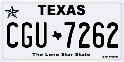 TX license plate CGU7262