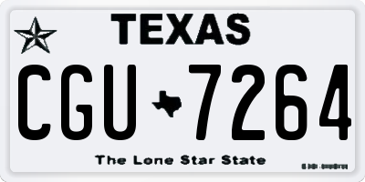 TX license plate CGU7264