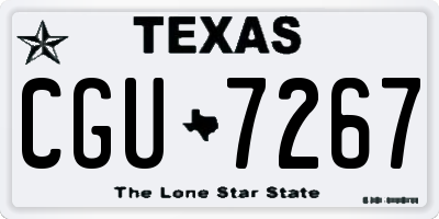 TX license plate CGU7267