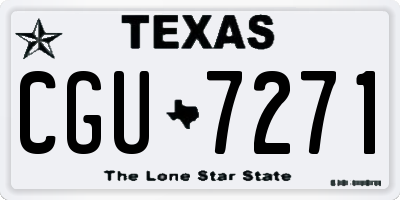 TX license plate CGU7271