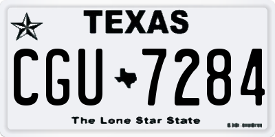 TX license plate CGU7284