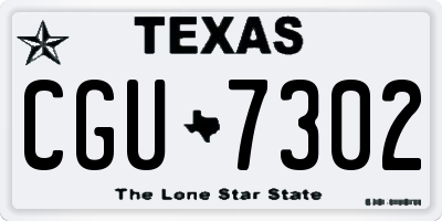 TX license plate CGU7302