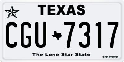 TX license plate CGU7317