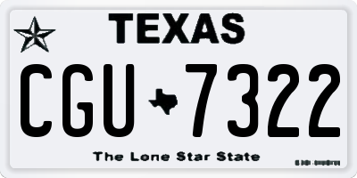 TX license plate CGU7322