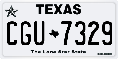 TX license plate CGU7329