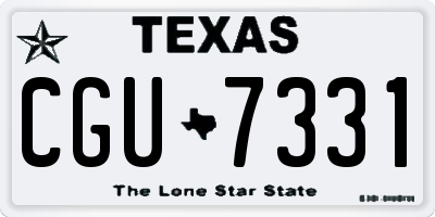 TX license plate CGU7331