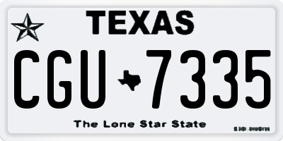 TX license plate CGU7335