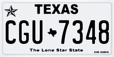 TX license plate CGU7348