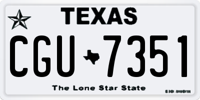 TX license plate CGU7351