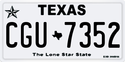 TX license plate CGU7352