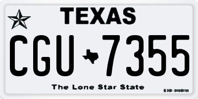 TX license plate CGU7355