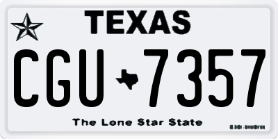 TX license plate CGU7357