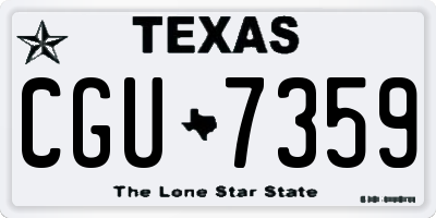 TX license plate CGU7359