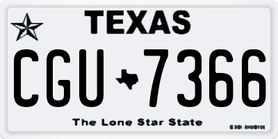TX license plate CGU7366