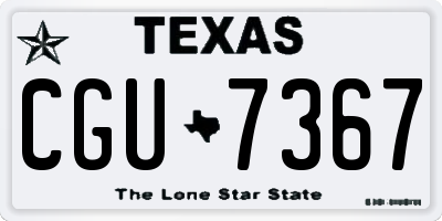 TX license plate CGU7367