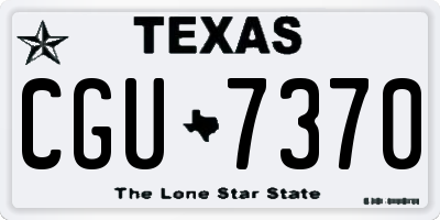 TX license plate CGU7370