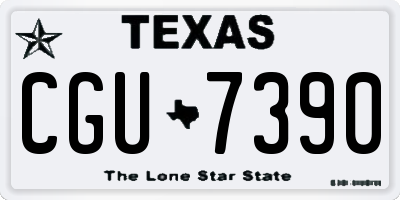 TX license plate CGU7390