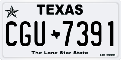 TX license plate CGU7391