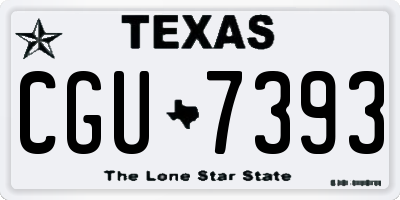 TX license plate CGU7393