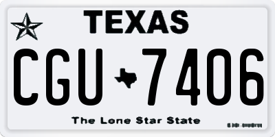 TX license plate CGU7406