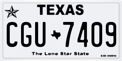 TX license plate CGU7409