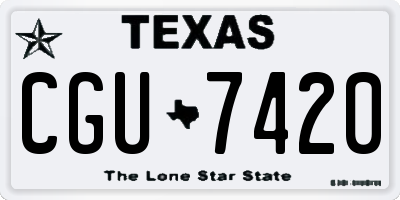 TX license plate CGU7420