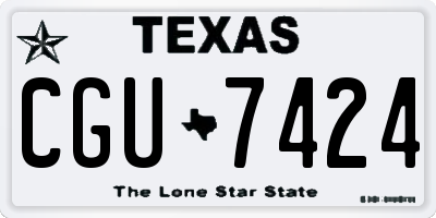 TX license plate CGU7424