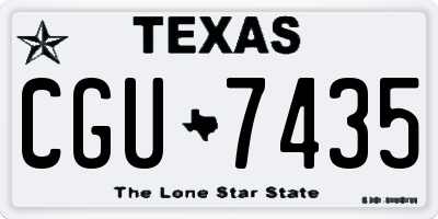 TX license plate CGU7435
