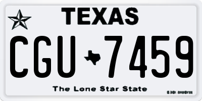 TX license plate CGU7459