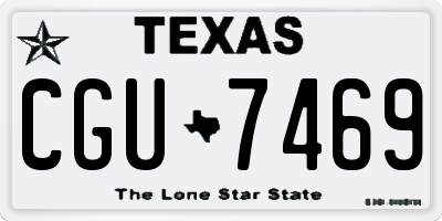 TX license plate CGU7469