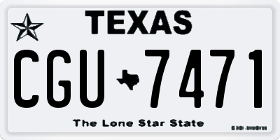 TX license plate CGU7471