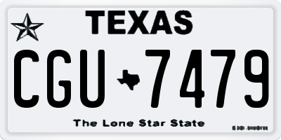 TX license plate CGU7479