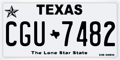 TX license plate CGU7482