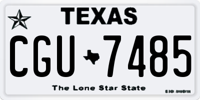 TX license plate CGU7485