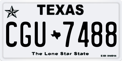 TX license plate CGU7488