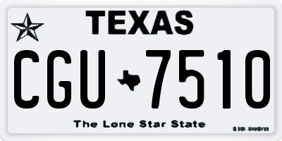 TX license plate CGU7510