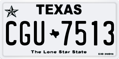 TX license plate CGU7513