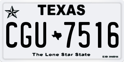 TX license plate CGU7516