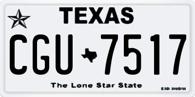 TX license plate CGU7517